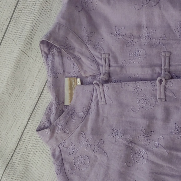 CHICO'S LINEN BLEND EMBROIDERED SHACKET - Picture 3 of 8